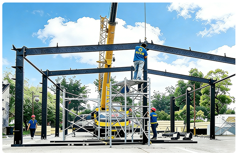 搭建防台风冰雕馆